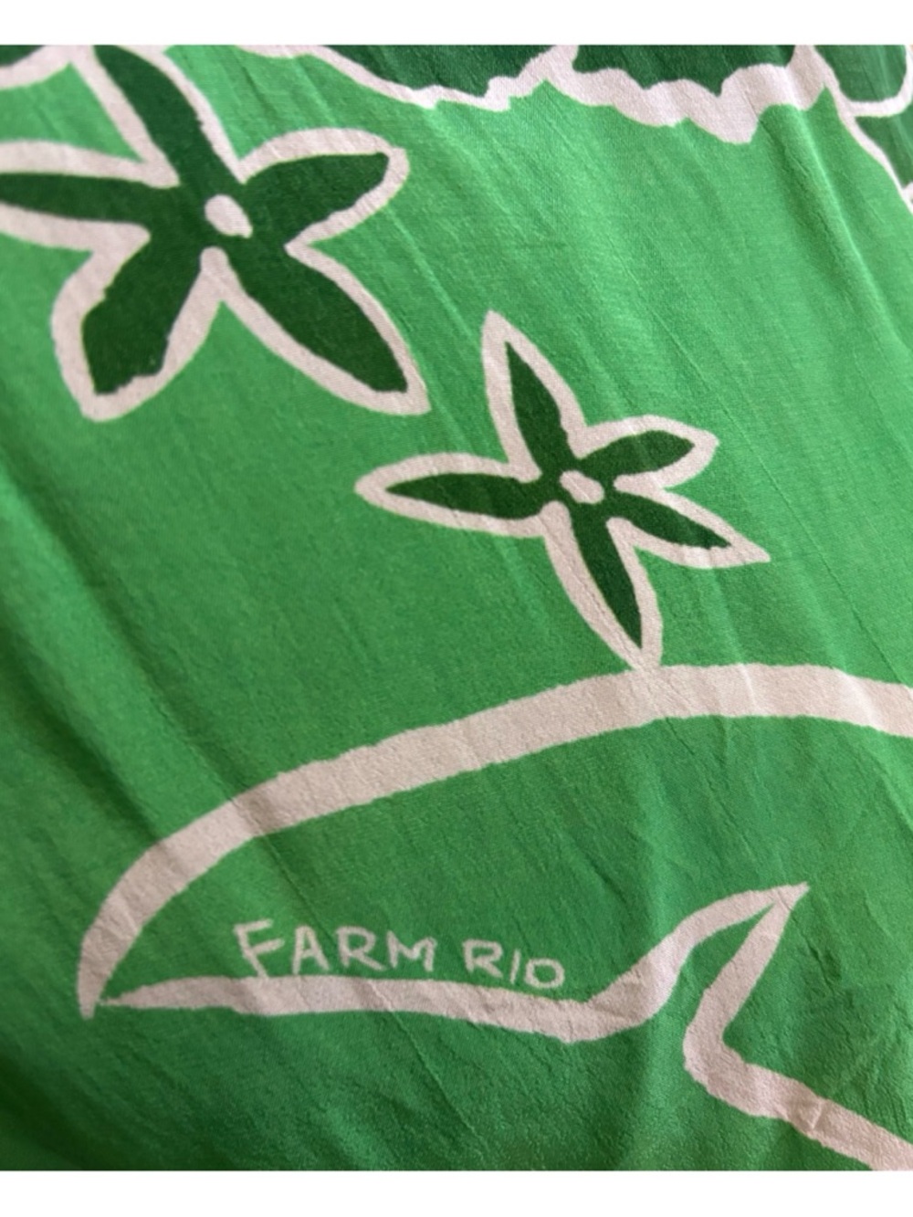 NWOT Anthropologie Farm Rio Printed One Shoulder Ruffle Dress in Living Nature M - Picture 15 of 16